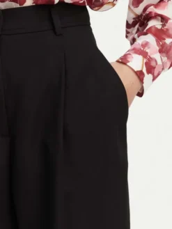 ACCESS FASHION Bermudy 63-5115-183 Czarny Relaxed Fit
