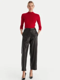 ACCESS FASHION Golf 54-8072 Czerwony Slim Fit