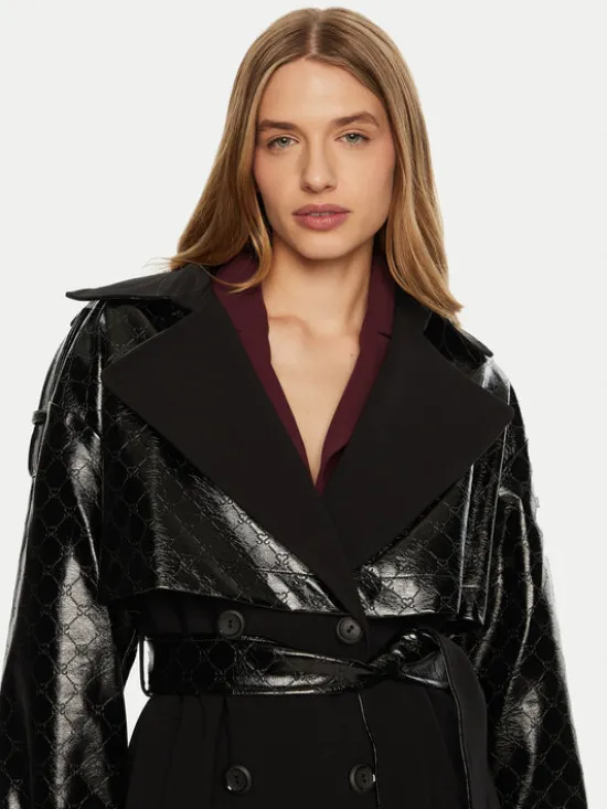 ACCESS FASHION Płaszcz przejściowy 44-9003-504 Czarny Regular Fit