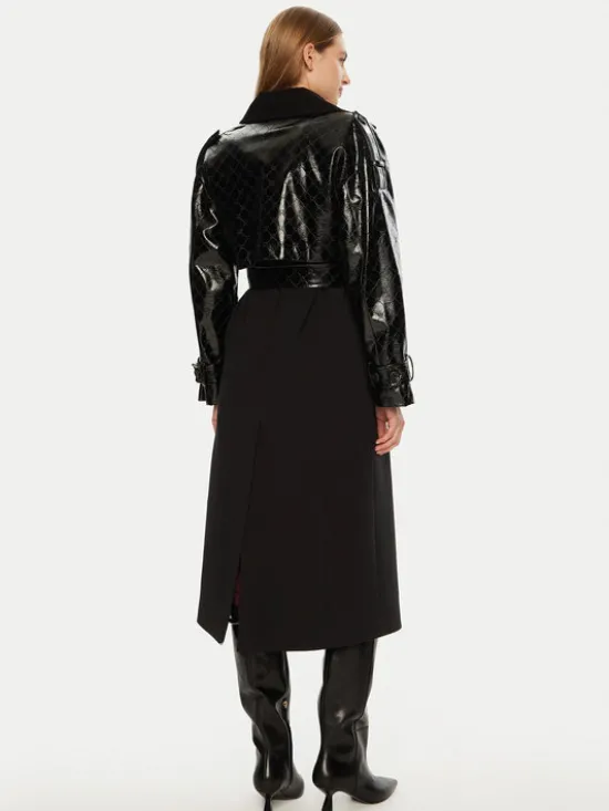 ACCESS FASHION Płaszcz przejściowy 44-9003-504 Czarny Regular Fit