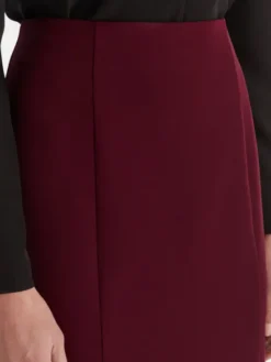 ACCESS FASHION Spódnica midi 54-6027-168 Bordowy Regular Fit