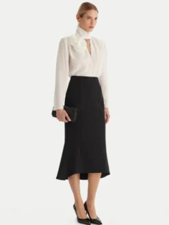 ACCESS FASHION Spódnica midi 54-6027-168 Czarny Regular Fit