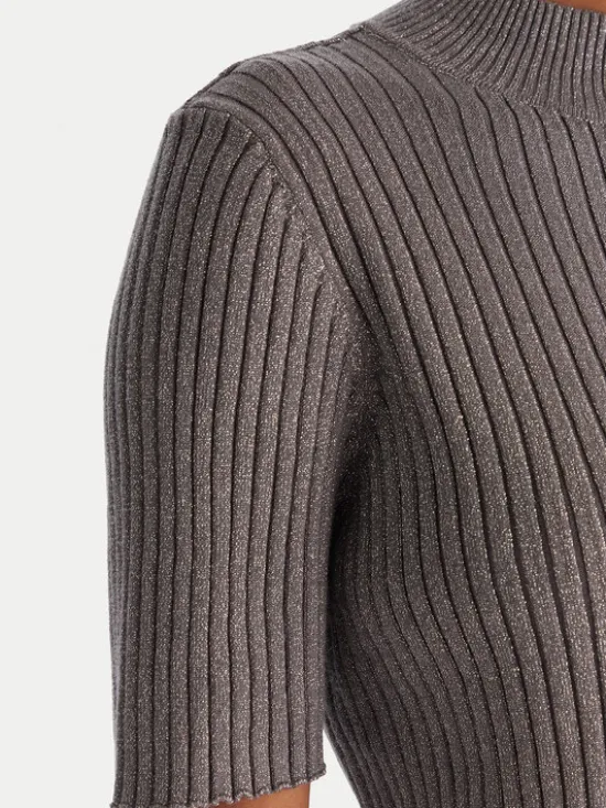 ACCESS FASHION Sweter 54-8046 Szary Slim Fit