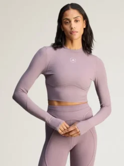 adidas by Stella McCartney Koszulka techniczna 154647 Fioletowy Fitted Fit