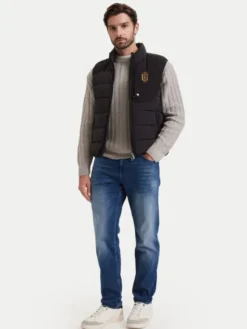 Aeronautica Militare Kamizelka 262AB3073UCT04358 Czarny Regular Fit