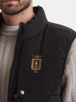 Aeronautica Militare Kamizelka 262AB3073UCT04358 Czarny Regular Fit