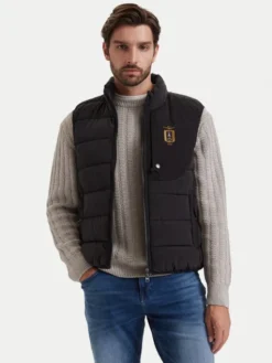 Aeronautica Militare Kamizelka 262AB3073UCT04358 Czarny Regular Fit