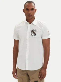 Aeronautica Militare Koszula 261CA1326UCT03288 Biały Regular Fit