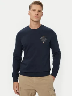 Aeronautica Militare Longsleeve 262TS2574UJ00703 Granatowy Regular Fit
