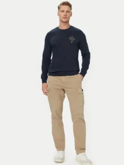 Aeronautica Militare Longsleeve 262TS2574UJ00703 Granatowy Regular Fit