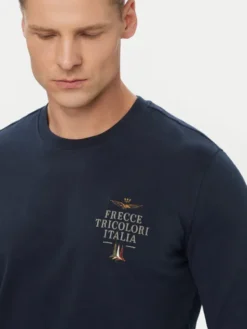 Aeronautica Militare Longsleeve 262TS2574UJ00703 Granatowy Regular Fit