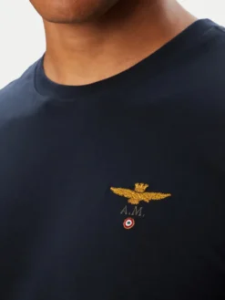 Aeronautica Militare Longsleeve 262TS2390UJ00372 Granatowy Regular Fit