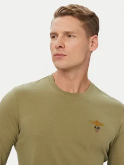 Aeronautica Militare Longsleeve 262TS2390UJ00372 Zielony Regular Fit