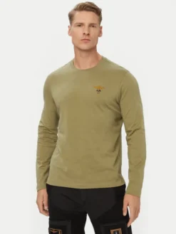 Aeronautica Militare Longsleeve 262TS2390UJ00372 Zielony Regular Fit