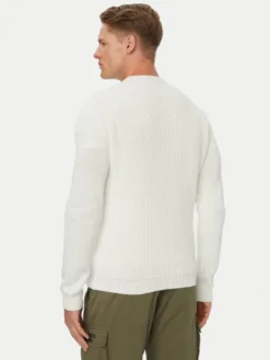 Aeronautica Militare Sweter 262MA1571UL00409 Biały Regular Fit