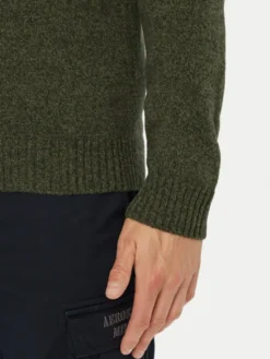 Aeronautica Militare Sweter 262MA1645UL00924 Khaki Regular Fit