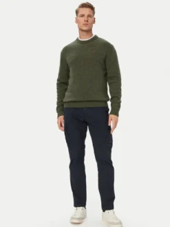 Aeronautica Militare Sweter 262MA1645UL00924 Khaki Regular Fit