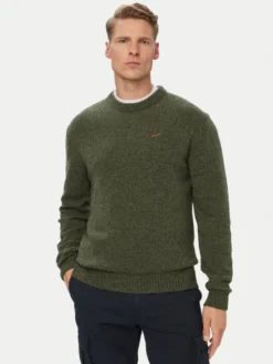 Aeronautica Militare Sweter 262MA1645UL00924 Khaki Regular Fit