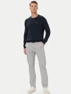 Aeronautica Militare Sweter 262MA1631UL00506 Granatowy Regular Fit