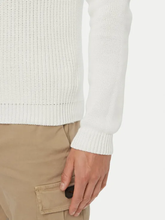 Aeronautica Militare Sweter 262MA1572UL00409 Biały Regular Fit
