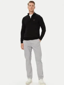 Aeronautica Militare Sweter 262MA1670UL00506 Czarny Regular Fit