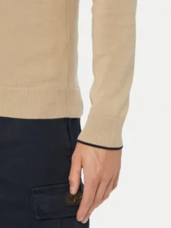 Aeronautica Militare Sweter 262MA1670UL00506 Beżowy Regular Fit