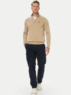 Aeronautica Militare Sweter 262MA1670UL00506 Beżowy Regular Fit