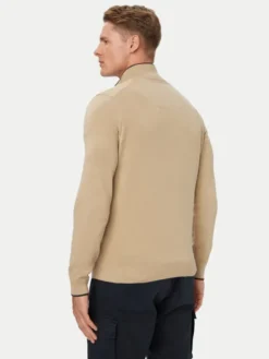Aeronautica Militare Sweter 262MA1670UL00506 Beżowy Regular Fit