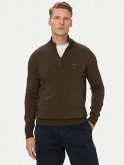 Aeronautica Militare Sweter 262MA1670UL00506 Brązowy Regular Fit