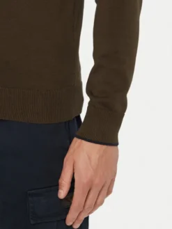 Aeronautica Militare Sweter 262MA1670UL00506 Brązowy Regular Fit