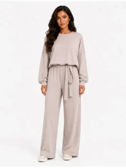 Agatha Studio Dres A26SS-KA-K26 Beżowy Oversize