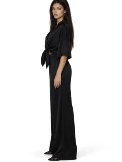 Agatha Studio Komplet bluzka i spodnie A26ZS-KC-K03 Czarny Regular Fit