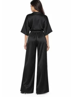 Agatha Studio Komplet bluzka i spodnie A26ZS-KC-K03 Czarny Regular Fit