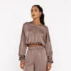 Agatha Studio Komplet bluzka i spodnie A26LS-KA-K51 Beżowy Regular Fit