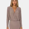 Agatha Studio Komplet top i spódnica A26LS-KS-K09 Brązowy Slim Fit