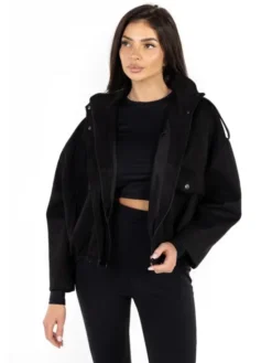Agatha Studio Kurtka przejściowa A26ZS-5X-K01 Czarny Classic Fit