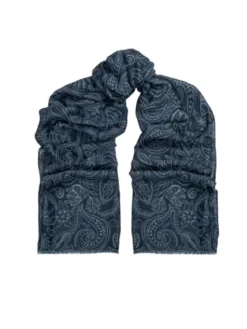ALLORA BE UNIQUE Szal viscose & cotton Niebieski