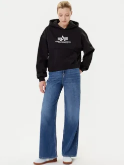 Alpha Industries Bluza Basic 258040 Czarny Regular Fit
