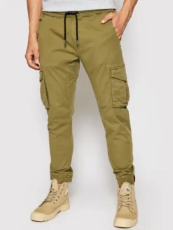 Alpha Industries Joggery 116202 Zielony Tapered Fit
