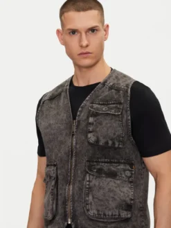 Alpha Industries Kamizelka Canvas Acid Vest 156140 Czarny Regular Fit