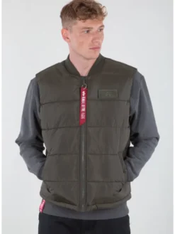 Alpha Industries Kamizelka Puffer Vest Zielony Regular Fit