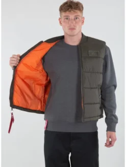 Alpha Industries Kamizelka Puffer Vest Zielony Regular Fit