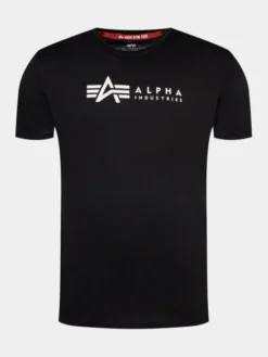 Alpha Industries Komplet t-shirtów Alpha Label T 118534 Czarny Regular Fit