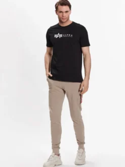 Alpha Industries Komplet t-shirtów Alpha Label 118534 Czarny Regular Fit