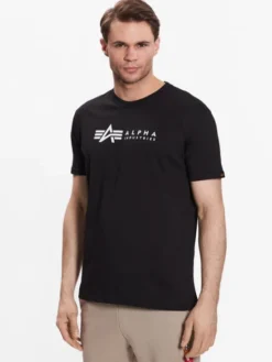 Alpha Industries Komplet t-shirtów Alpha Label 118534 Czarny Regular Fit