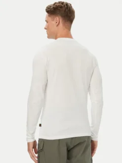 Alpha Industries Longsleeve Basic Small Logo 198517 Biały Regular Fit