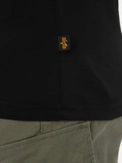 Alpha Industries Longsleeve Basic Small Logo 198517 Czarny Regular Fit