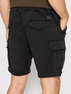 Alpha Industries Szorty materiałowe Airman 116211 Czarny Regular Fit