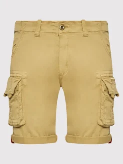 Alpha Industries Szorty materiałowe Crew 176203 Beżowy Regular Fit