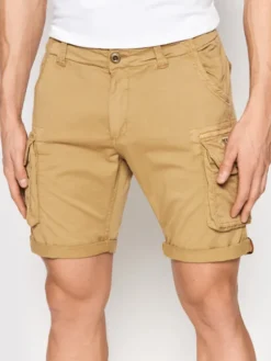 Alpha Industries Szorty materiałowe Crew 176203 Beżowy Regular Fit
